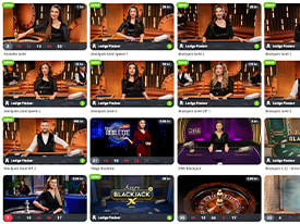 En live dealer sektion hos Betsson